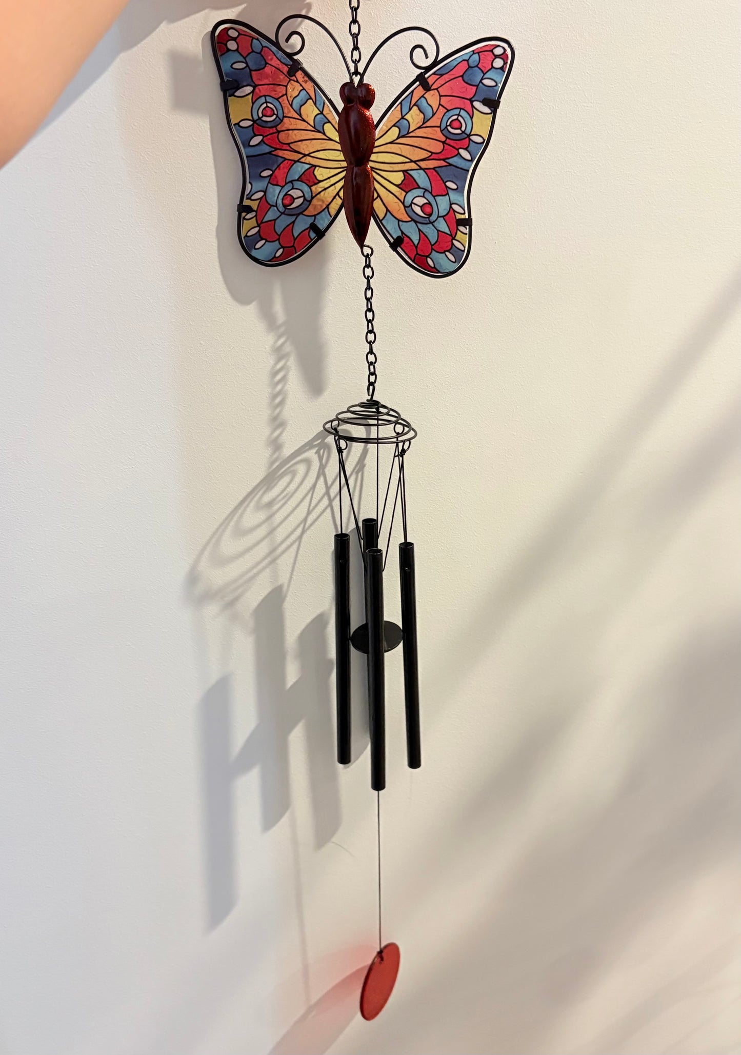 Mosaic Glass Butterfly Wind chimes