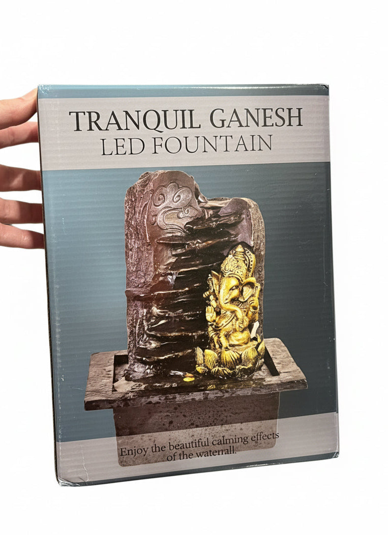 28cm Gold Ganesh LED Water Fountain
