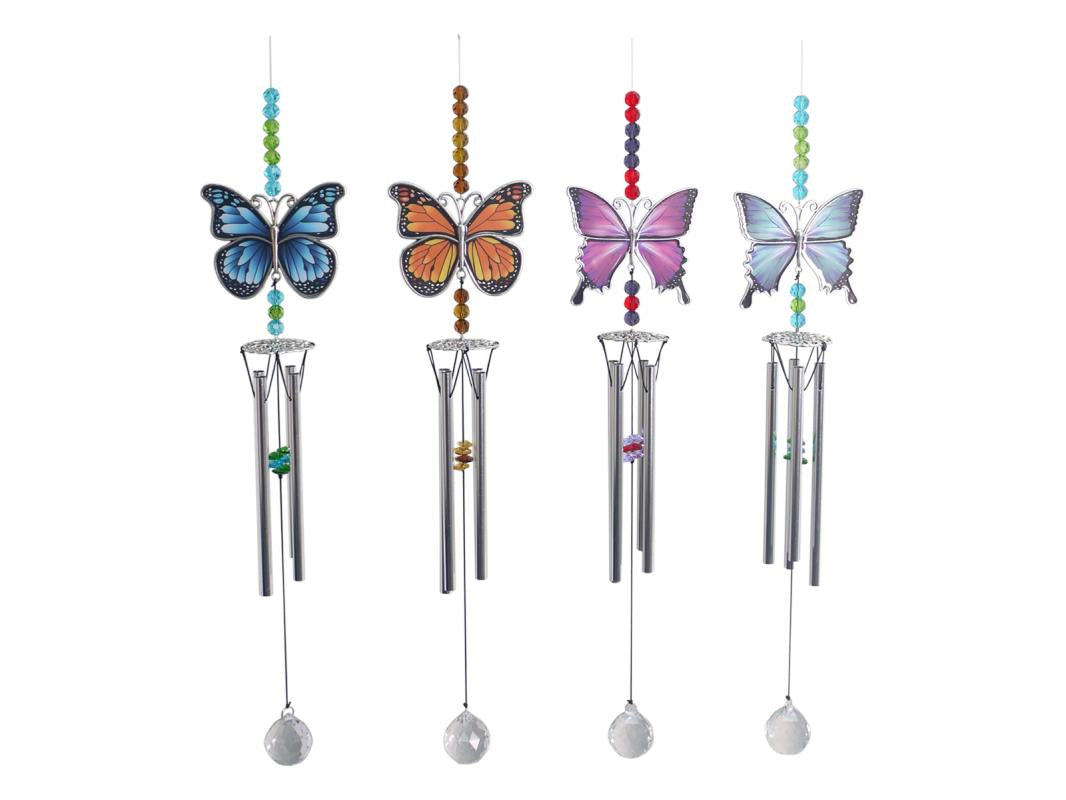 Epoxy & Metal Butterfly Wind Chimes