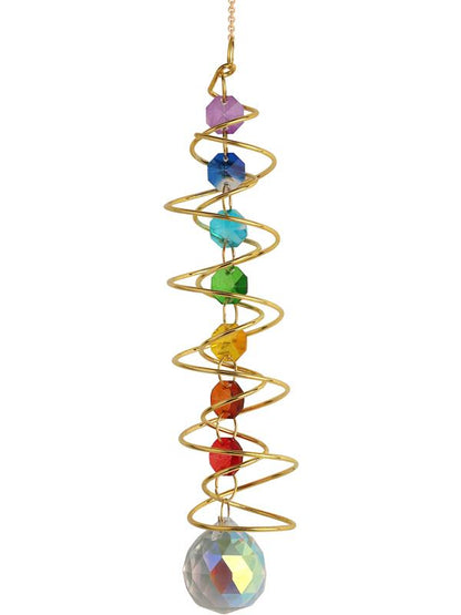 Double Spiral Chakra Crystal Suncatcher