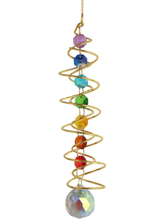Double Spiral Chakra Crystal Suncatcher