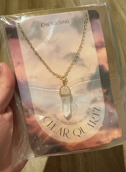 Natural Crystal Clear Quartz Necklace