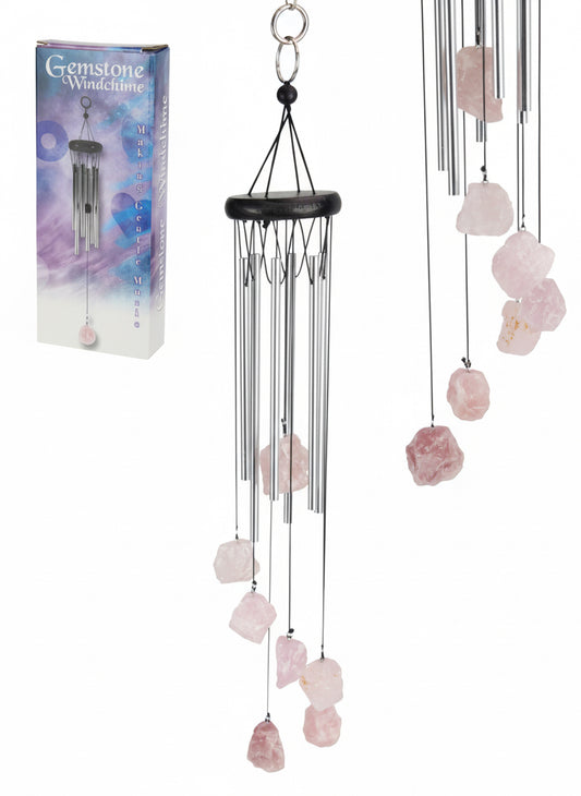 Rose Quartz Crystal Wind Chimes