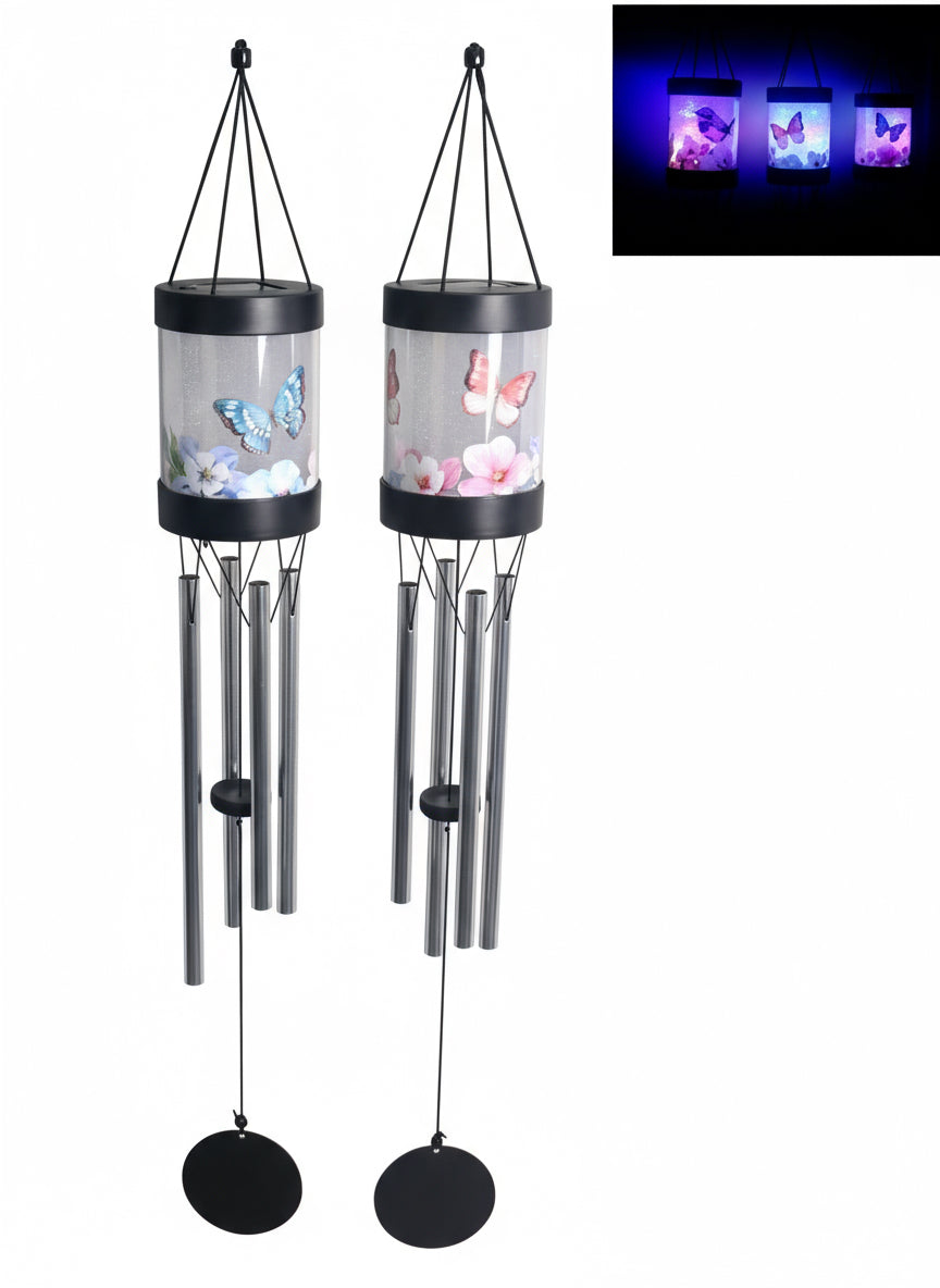 Solar Butterfly Wind Chimes