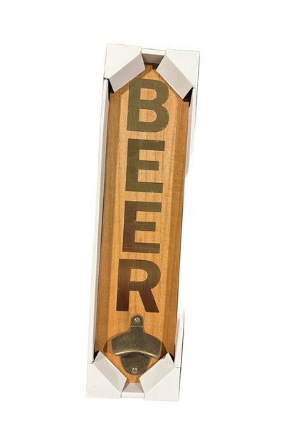 40cm Wooden Beer Sign Bottle Opener