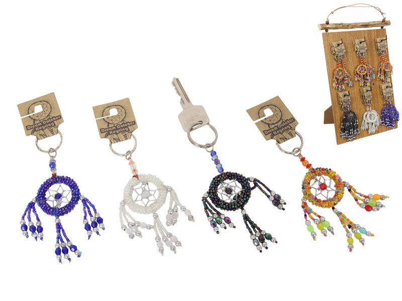 Beaded Dreamcatcher Key Rings