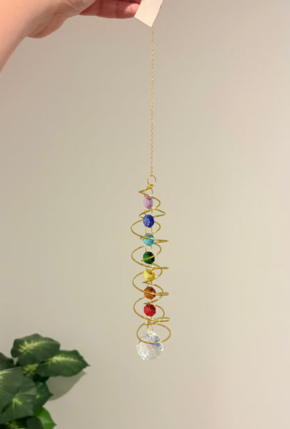 Double Spiral Chakra Crystal Suncatcher