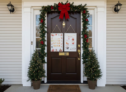 Hanging Christmas Tin Signs