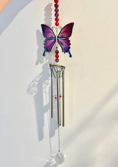 Epoxy & Metal Butterfly Wind Chimes