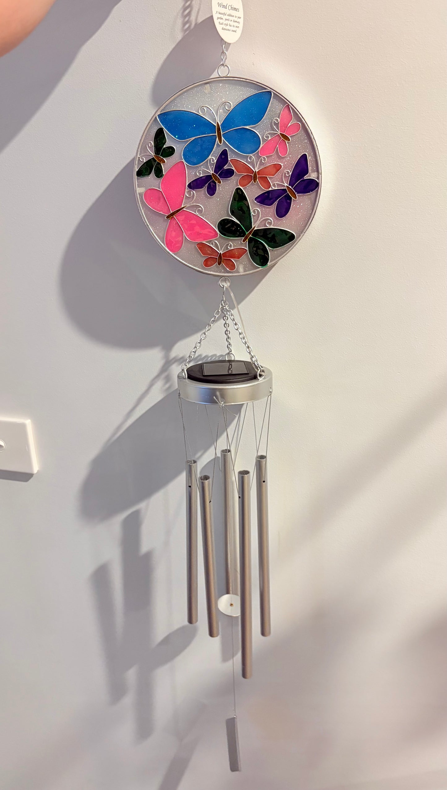 Solar Butterfly Wind Chimes