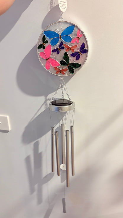 Solar Butterfly Wind Chimes