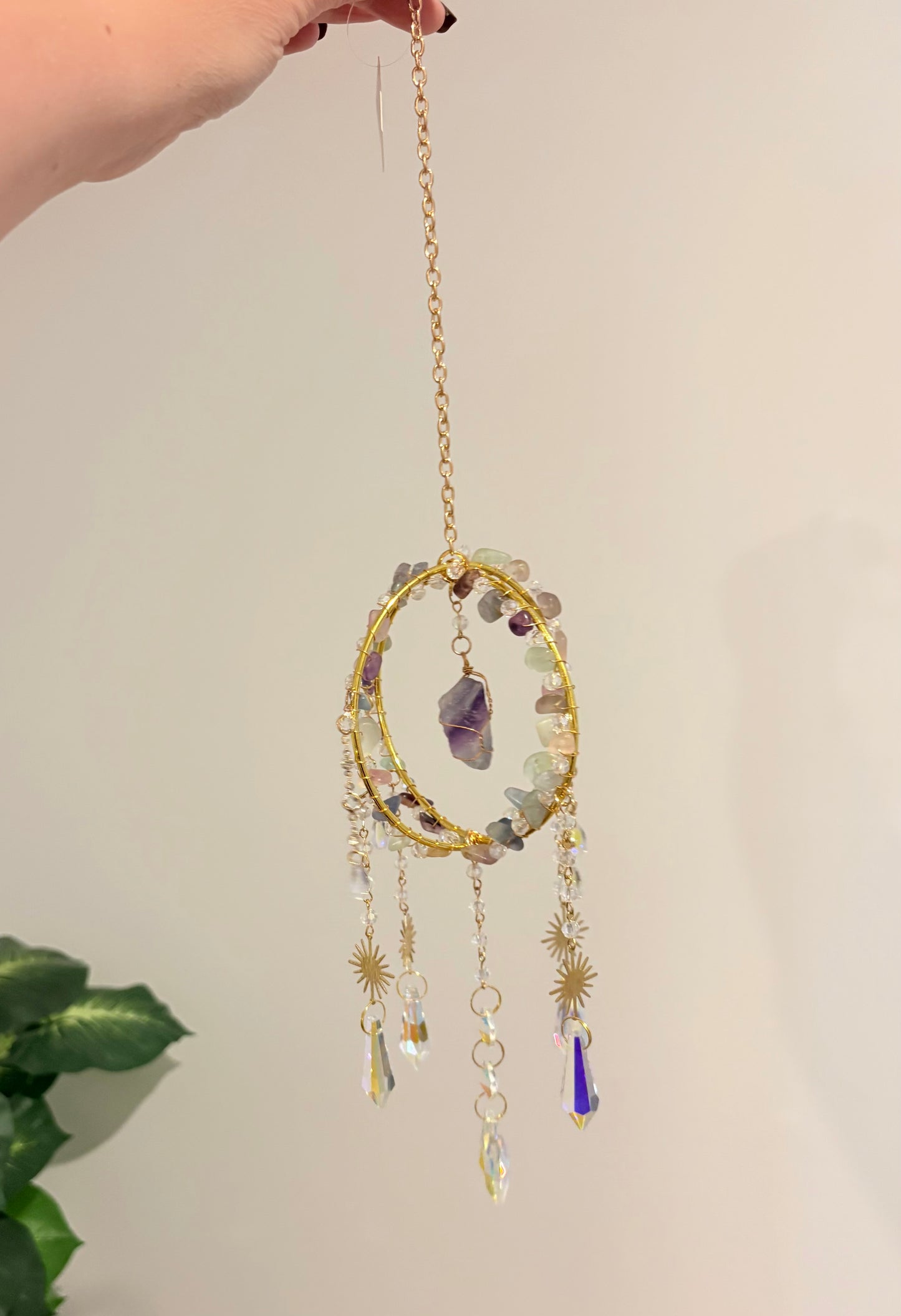 Fluorite & Amazonite Suncatchers