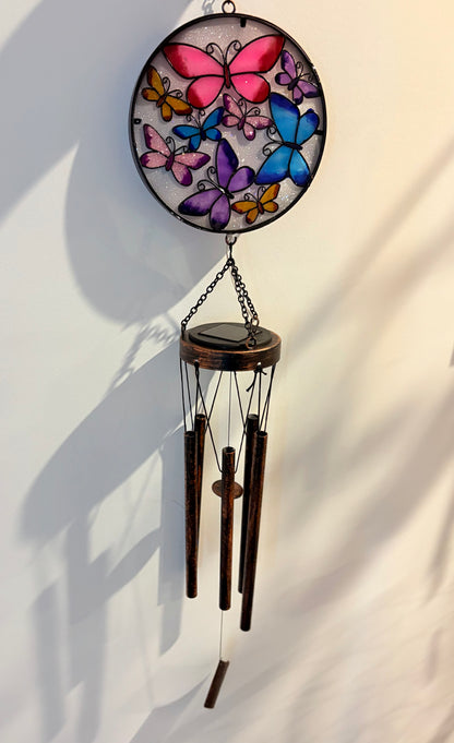 Solar Butterfly Wind Chimes