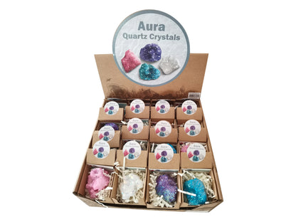 Aura Quartz Crystals - 4-5cm - 4 Colours - Piece Randomly Picked