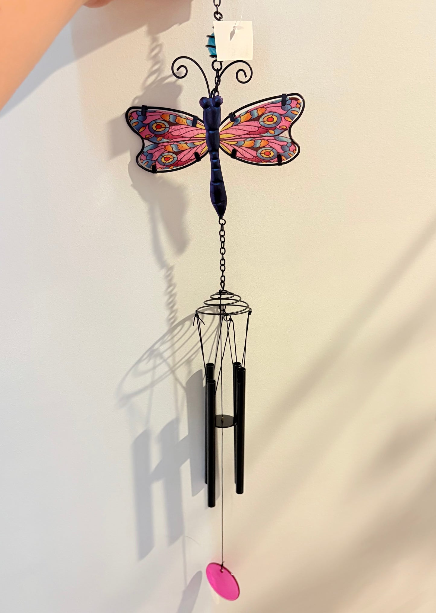 Mosaic Glass Dragonfly Wind Chimes