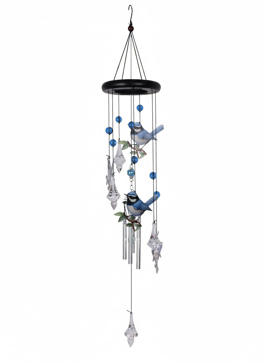 Wren Bird Spiral Wind Chimes