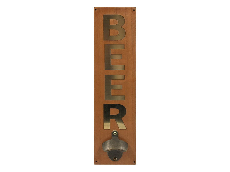 40cm Wooden Beer Sign Bottle Opener