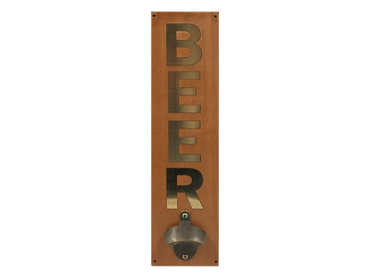40cm Wooden Beer Sign Bottle Opener