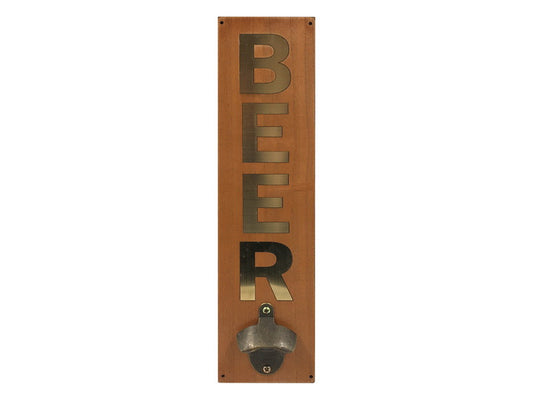 40cm Wooden Beer Sign Bottle Opener