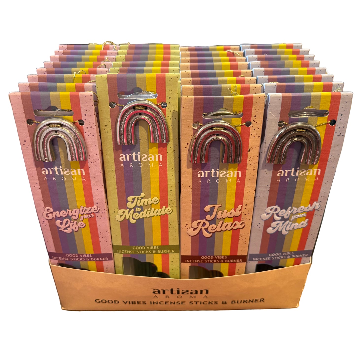 Artisan Aroma Good Vibes Incense Sticks & Burner