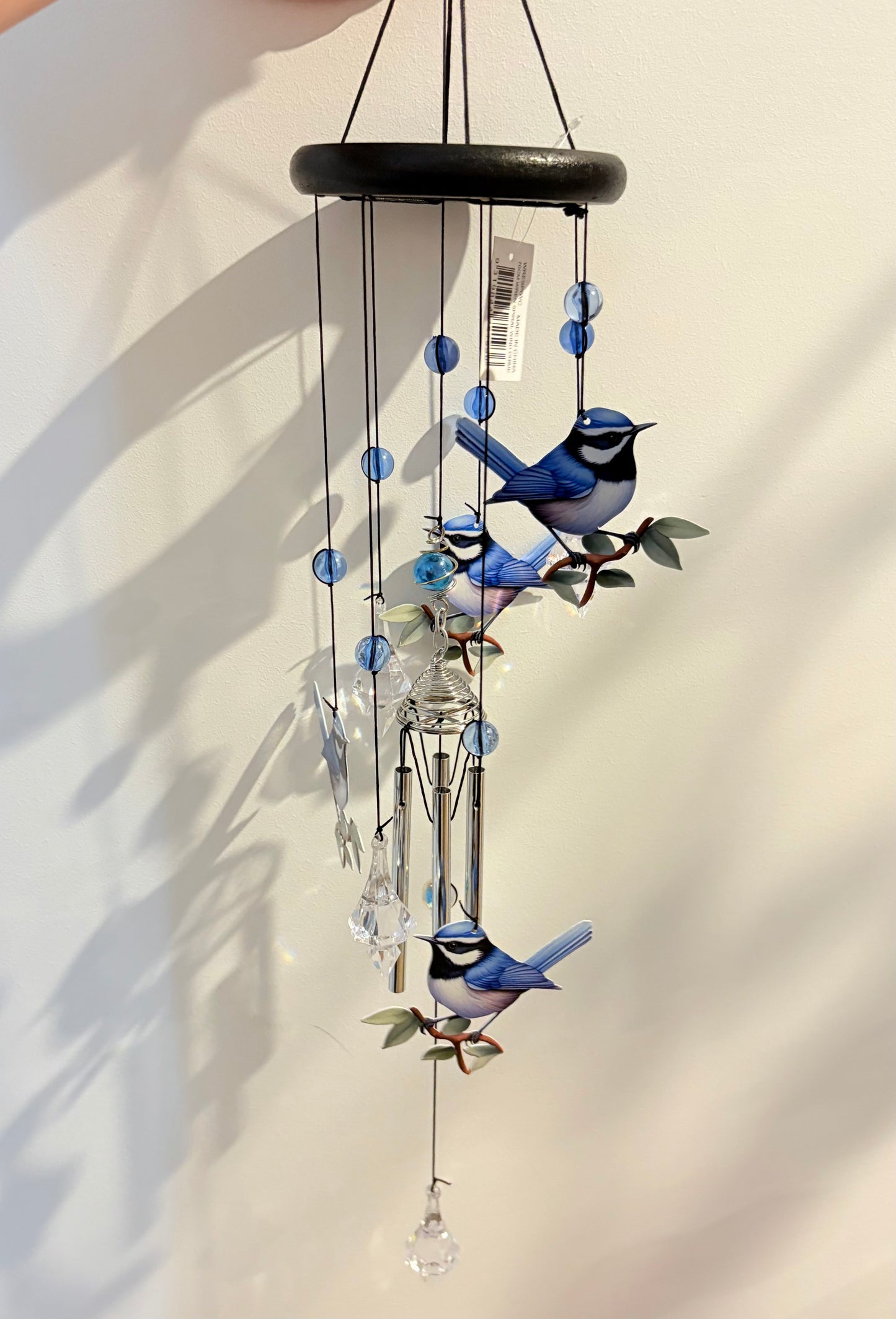 Wren Bird Spiral Wind Chimes