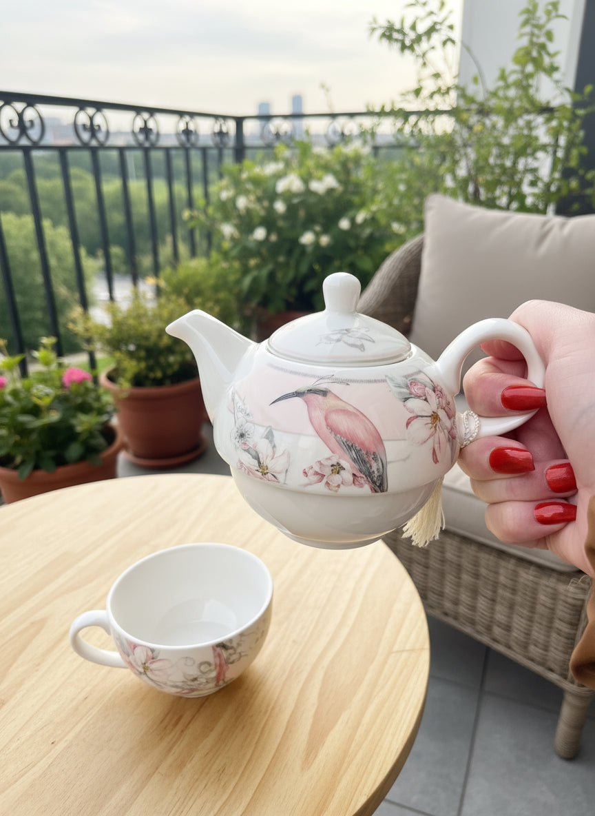 Heron Bird Tea For One Gift Set