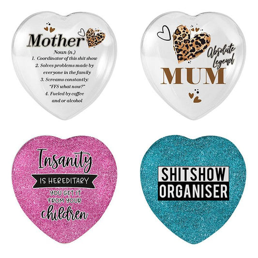 Heart Shaped Funny Mum Fridge Magnets