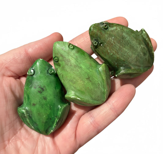 Handcarved Soapstone Frog Figurines